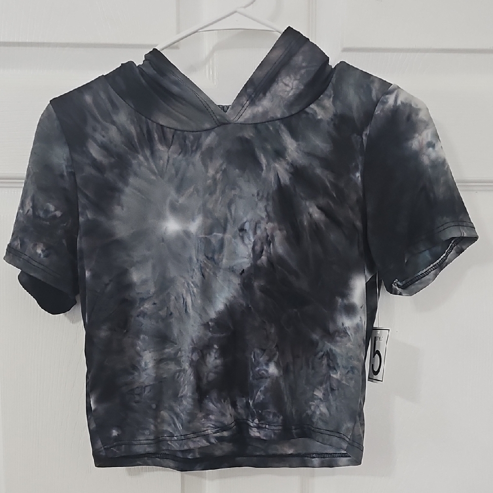 Tie-Dye Short Sleeve Acrivewear Hoodie